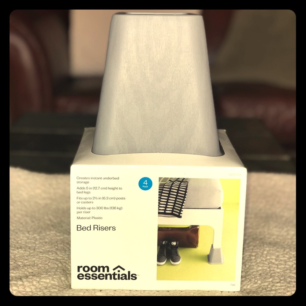 Bed Risers | Gray | 5" High Room | NWT